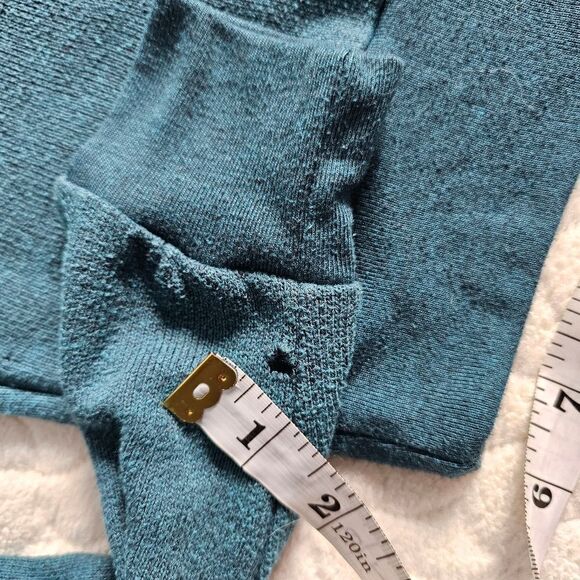 Victoria's Secret PINK teal long sleeved sweatshirt XS extra small - Picture 8 of 11